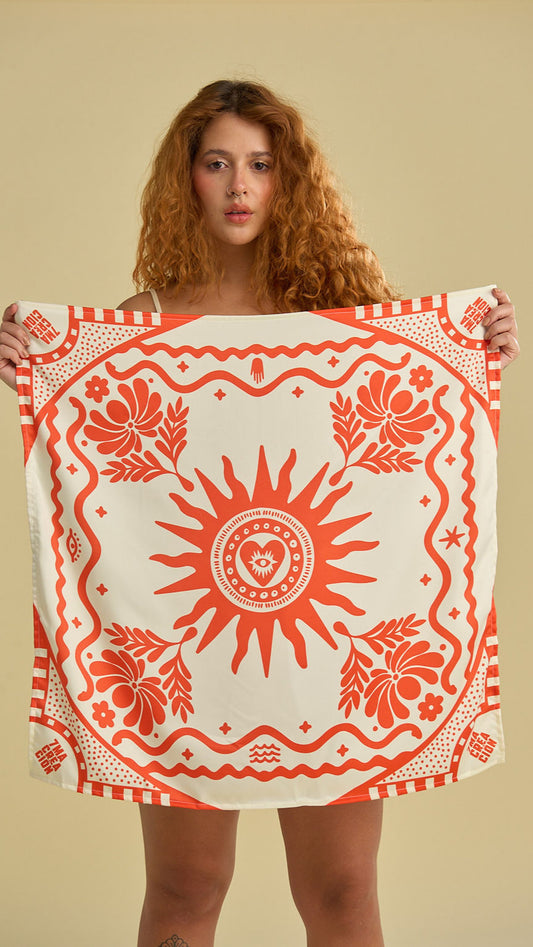 Pañoleta  satinada sol