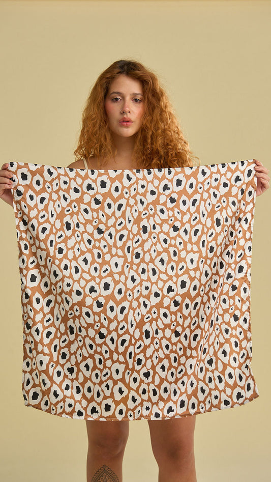 Pañoleta satin animal print